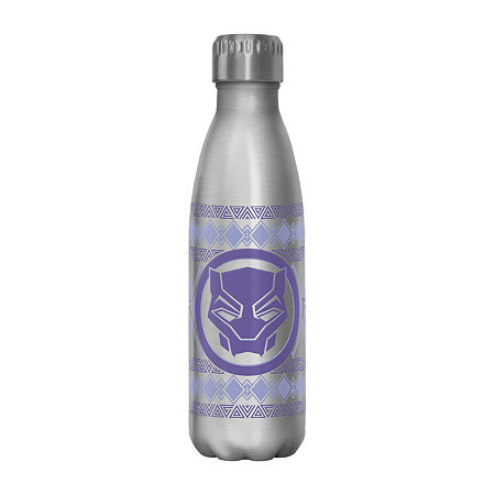 Disney Collection Black Panther Wakanda Forever Logo 17 Oz Stainless Steel Bottle, One Size, Silver