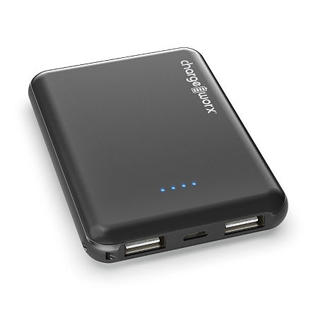 Chargeworx Super Slim 5000mah Dual Usb Battery Pack, One Size, Black