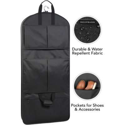 Wallybags 48" Deluxe Tri-Fold Travel Garment Bag With Three Pockets