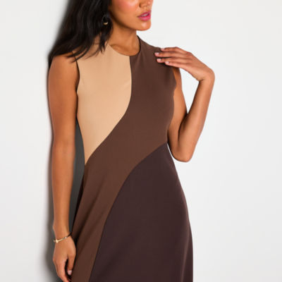 Melonie T Womens Sleeveless Midi Fit + Flare Dress, Color