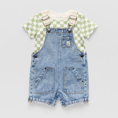 Little Lad Baby Boys 2-pc. Shortall Set