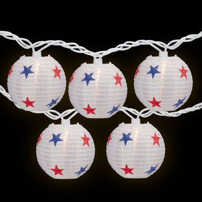 Northlight 8.5ft Stars Paper Lantern Patio Set String Lights