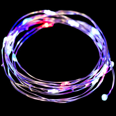 Northlight 17ft Led Micro Fairy - Red White And Blue String Lights