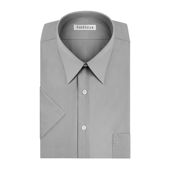 Van Heusen® Short-Sleeve Poplin Dress Shirt - Big & Tall