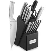 Oster Edgefield 14pc Steel Cutlery Knife Set with Black Knife