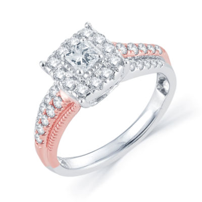 3/4 CT.T.W. Natural Diamond 14K Two-Tone Gold Engagement Ring