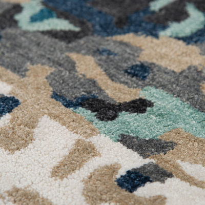 Rizzy Home Ziyad Abstract Hand Tufted Indoor Outdoor Rectangular Area Rug