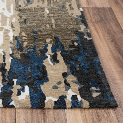 Rizzy Home Zander Abstract Hand Tufted Indoor Outdoor Rectangular Area Rug