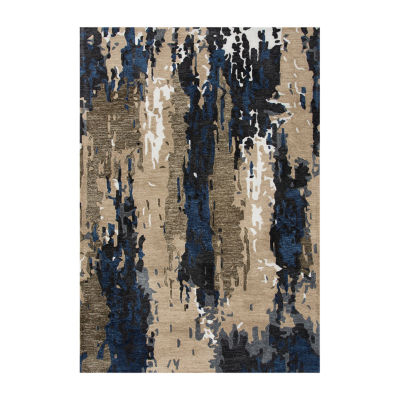 Rizzy Home Zander Abstract Hand Tufted Indoor Outdoor Rectangular Area Rug