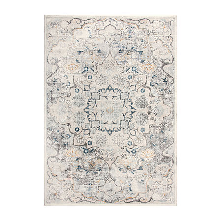 Rizzy Home Zane Rectangular Rugs & Floor Coverings Indoor Medallion Accent Rugs, One Size, Blue