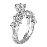 Womens 1 3/4 CT. T.W. White Cubic Zirconia Sterling Silver Engagement Ring
