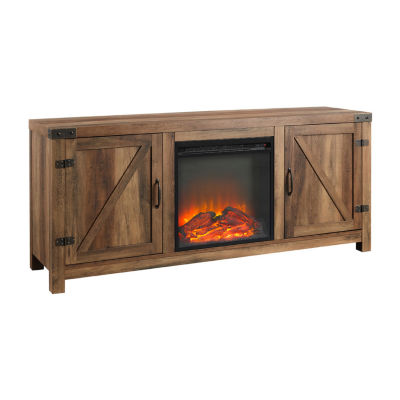 58" Barn Door Fireplace TV StandJCPenney