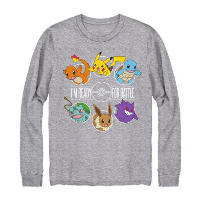 Little & Big Boys Crew Neck Pokemon Long Sleeve Graphic T-Shirt