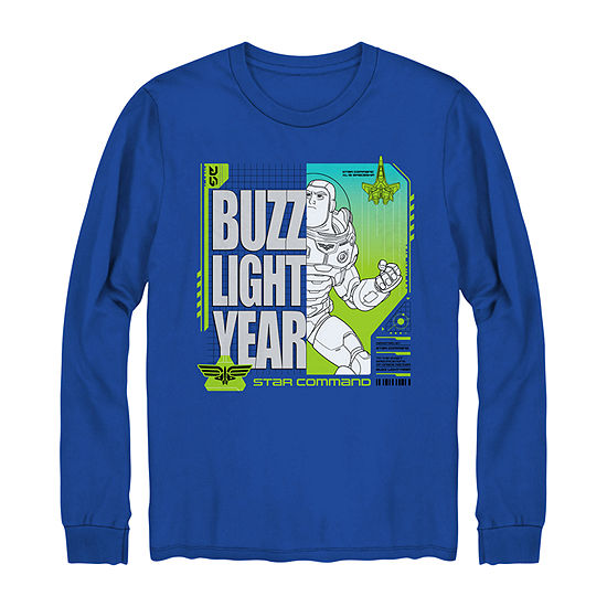 Buzz Lightyear Little & Big Boys Crew Neck Toy Story Long Sleeve Graphic T-Shirt
