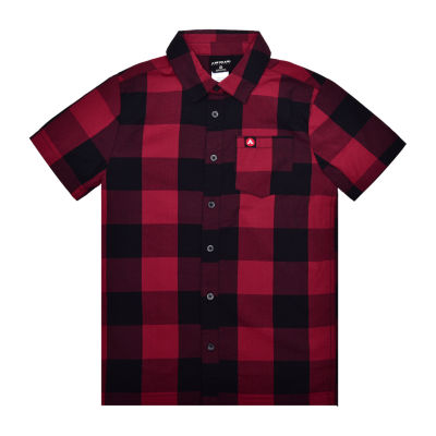 Airwalk Big Kid Boys Short Sleeve Regular Fit Button-Down Shirt