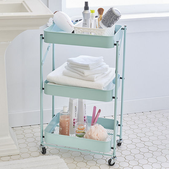 Rethink Your Room Back To College Aqua Utility Cart
