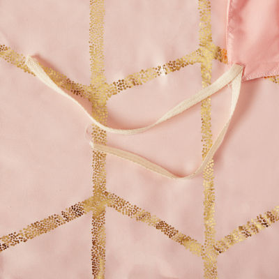 Intelligent Design Khloe Metallic Printed Duvet Cover Set with decorative pillows