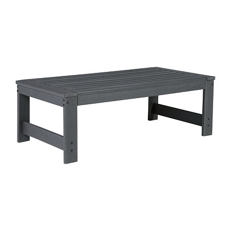 Signature Design By Ashley Amora Weather Resistant Patio Coffee Table, One Size, Gray