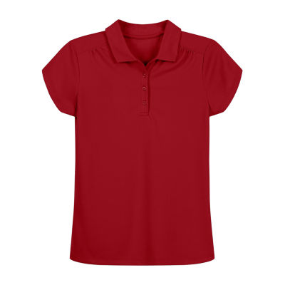 IZOD Little & Big Girls Wrinkle Resistant Moisture Wicking Performance Mesh Short Sleeve Polo Shirt