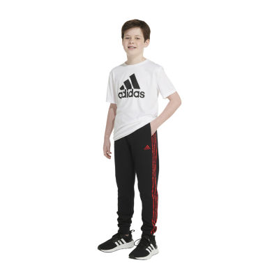 adidas Little Girls Cuffed Jogger Pant, Color: Adi Black Heather - JCPenney