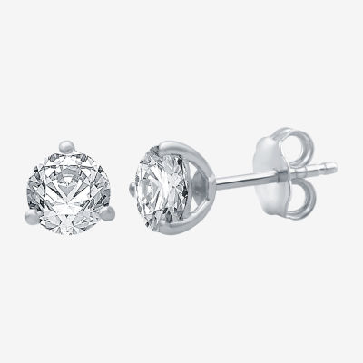 Ever Star (E-F / Si1-Si2) 1 CT. T.W. Lab Grown White Diamond 14K Gold 5.7mm Round Stud Earrings