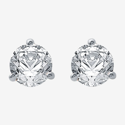 Ever Star (E-F / Si1-Si2) 1 CT. T.W. Lab Grown White Diamond 14K Gold 5.7mm Round Stud Earrings