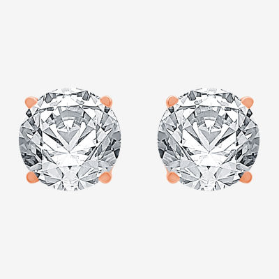 Ever Star 4 CT. T.W. Lab Grown White Diamond 14K Gold 8mm Stud Earrings