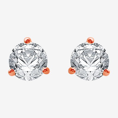 Ever Star (E-F / Si1-Si2) 1 CT. T.W. Lab Grown White Diamond 14K Gold 5.7mm Round Stud Earrings