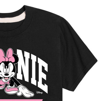 Disney Collection Little & Big Girls Crew Neck Short Sleeve Mickey and Friends Minnie Mouse Graphic T-Shirt