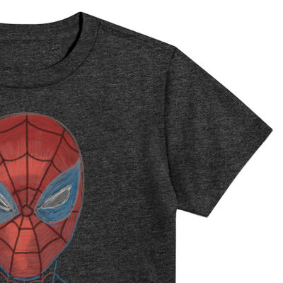 Little & Big Boys Crew Neck Short Sleeve Spiderman Graphic T-Shirt