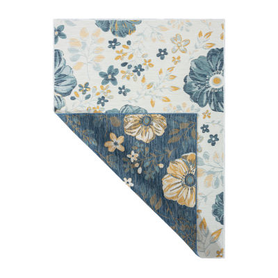 LR Home Bella Floral 24"X96" Indoor Outdoor Rectangular Runner