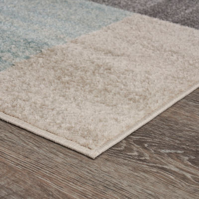 LR Home Devi Color Block Indoor Rectangular Area Rug