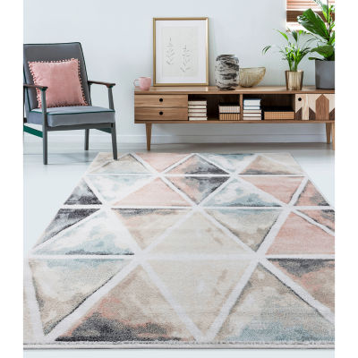 LR Home Krish Geometric Indoor Rectangular Area Rug