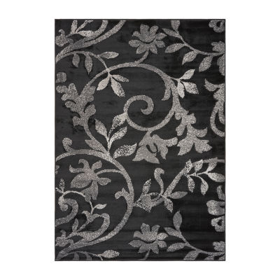 LR Home Grady Floral Indoor Rectangular Area Rug