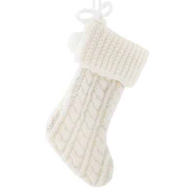 North Pole Trading Co. Artic Sugar Knit Stocking Monogram C Christmas Ornament