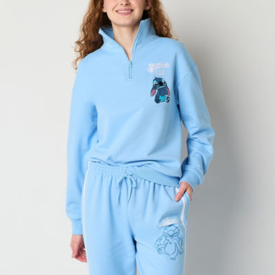Juniors 626 Varsity Q-Zip Womens Long Sleeve Stitch Sweatshirt