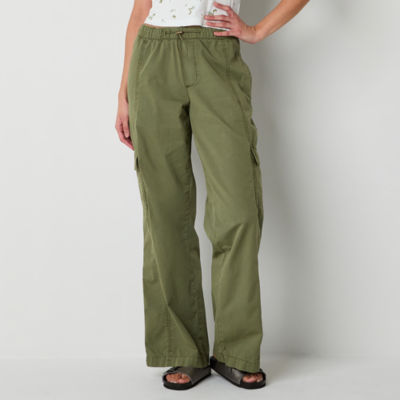 Arizona Womens Low Rise Wide Leg Cargo Pant-Juniors