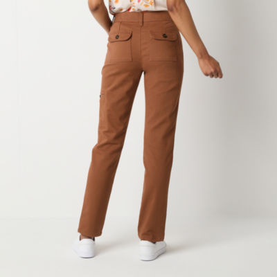 Women's Mid Rise Embroidered Jeans – Straight Leg Cropped Denim With Rhinestones - View #4