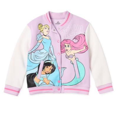 Disney Collection Little & Big Girls Princess Lightweight Varsity Jacket