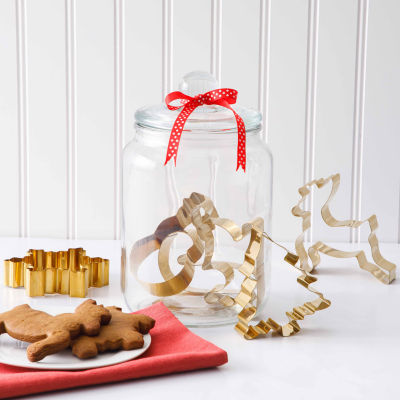 Martha Stewart Festive Bow 7-pc. Cookie Cutter Set with Glass Jar