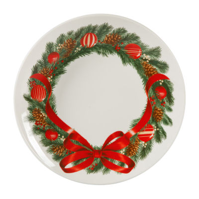 Martha Stewart Festive Bow 4-pc. Ceramic Dessert Plate