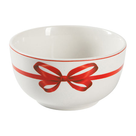 Martha Stewart Festive Bow 3-pc. Ceramic Tidbit Bowls, One Size, White