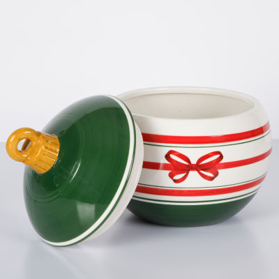 Martha Stewart Festive Bow Ceramic Cookie Jar