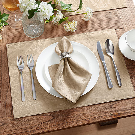 Elrene Home Fashions Caiden Elegance 4-pc. Napkins, One Size, Beige