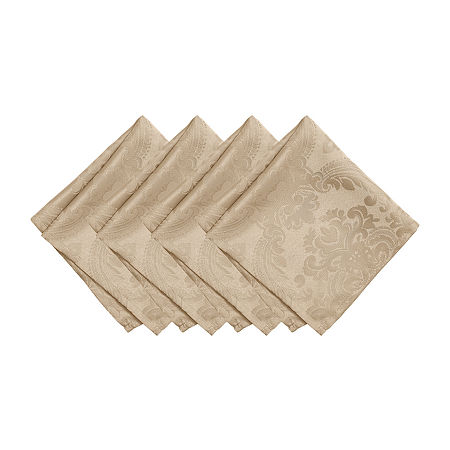 Elrene Home Fashions Caiden Elegance 4-pc. Napkins, One Size, Beige