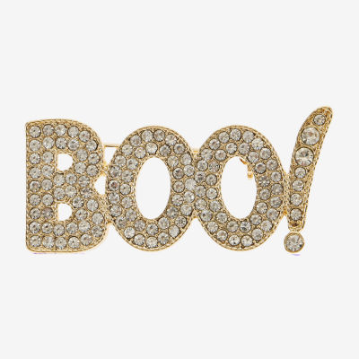 Monet Jewelry Halloween Boo Glass Pin