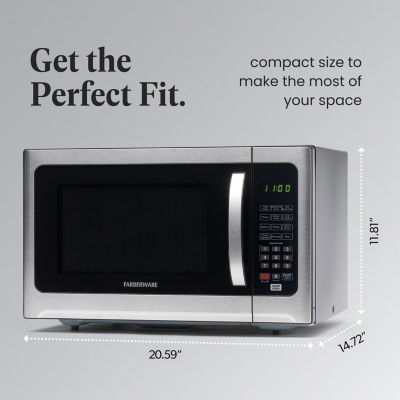 Farberware FM12SSG Professional 1.2 Cu.Ft. Microwave and Grill Oven, 1100 Watt