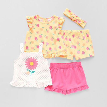 Little Lass Toddler Girls 5-pc. Short Set, 4t, Pink