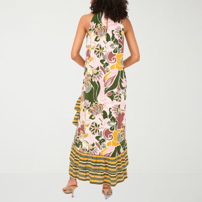Sam And Jess Womens Sleeveless Floral High-Low Maxi Dress