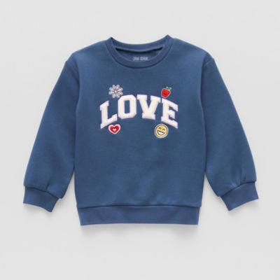 Okie Dokie Toddler & Little Girls Crew Neck Fleece Long Sleeve Sweatshirt